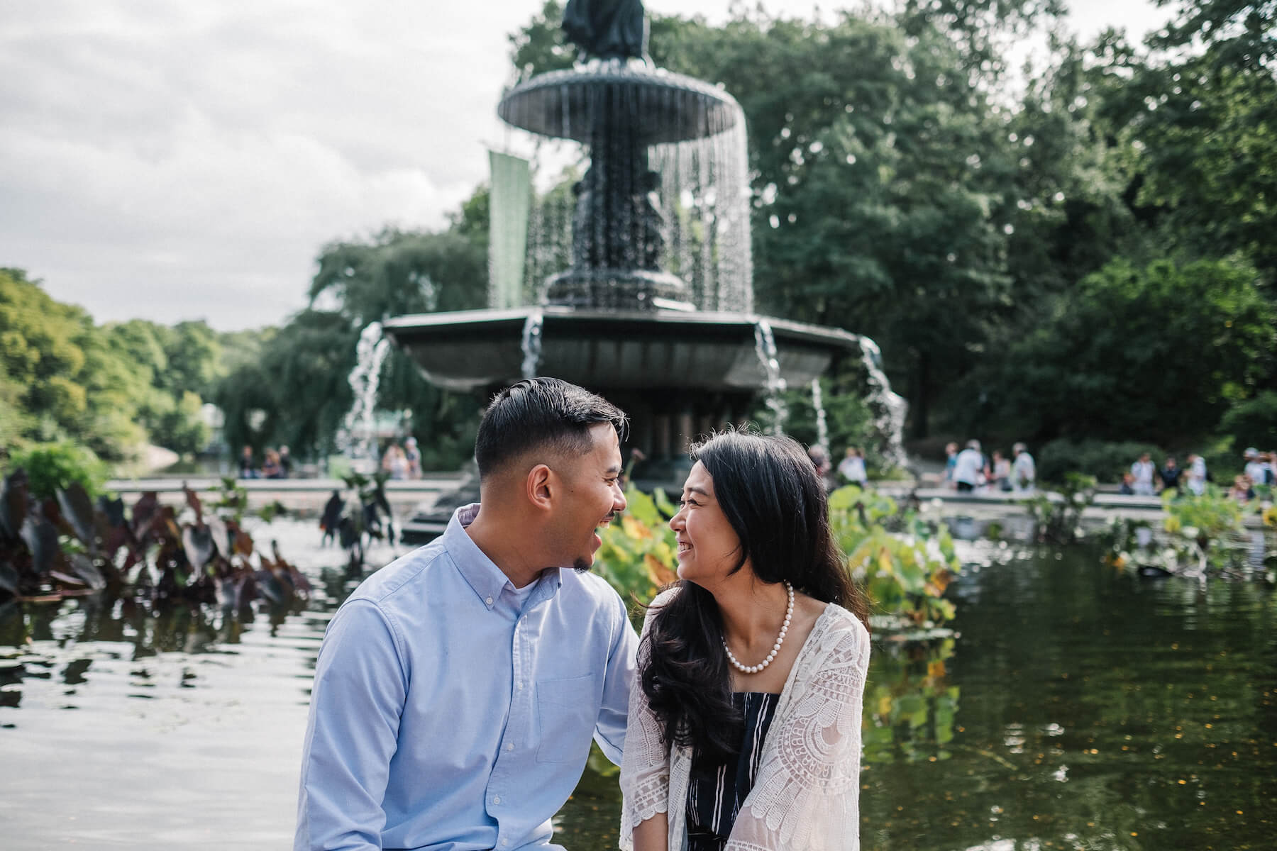 Marriage Proposal at Bethesda Terrace in Central Park.