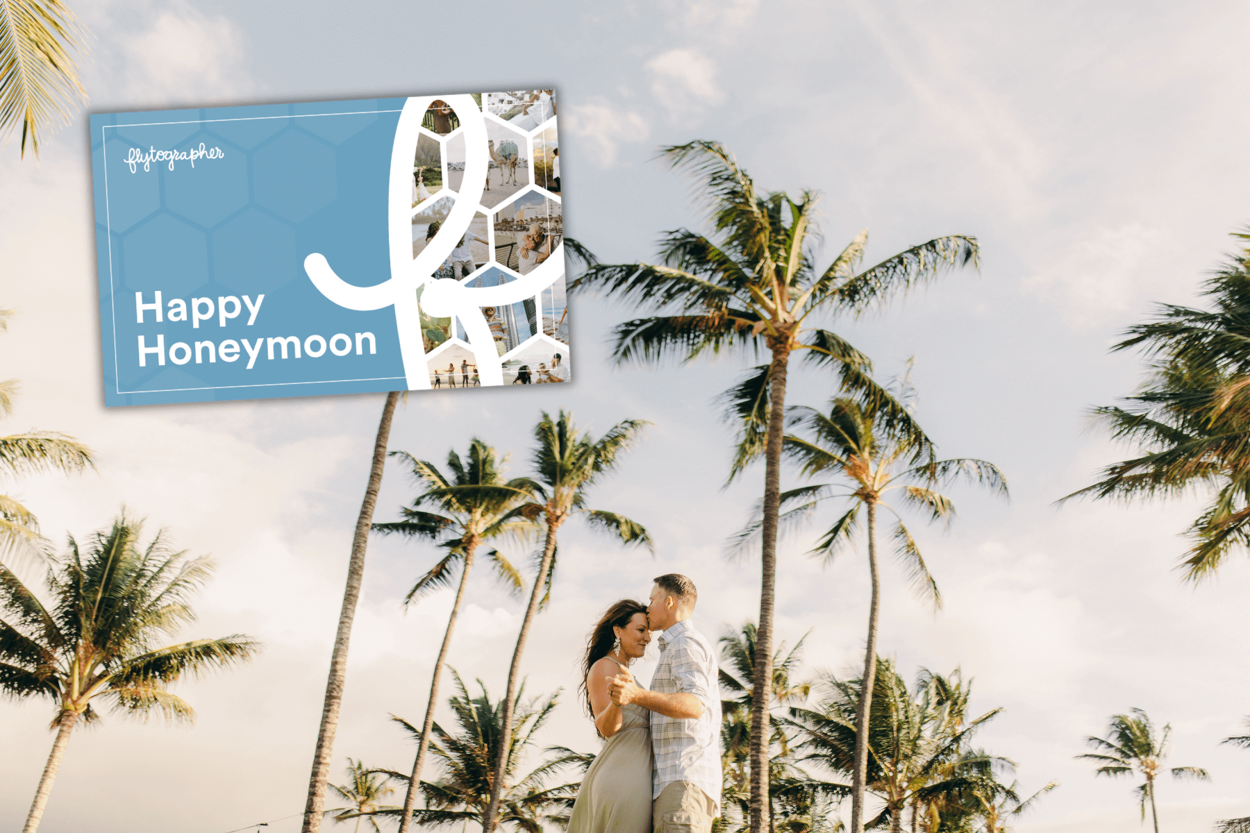 The "Happy Honeymoon" Flytographer gift card design