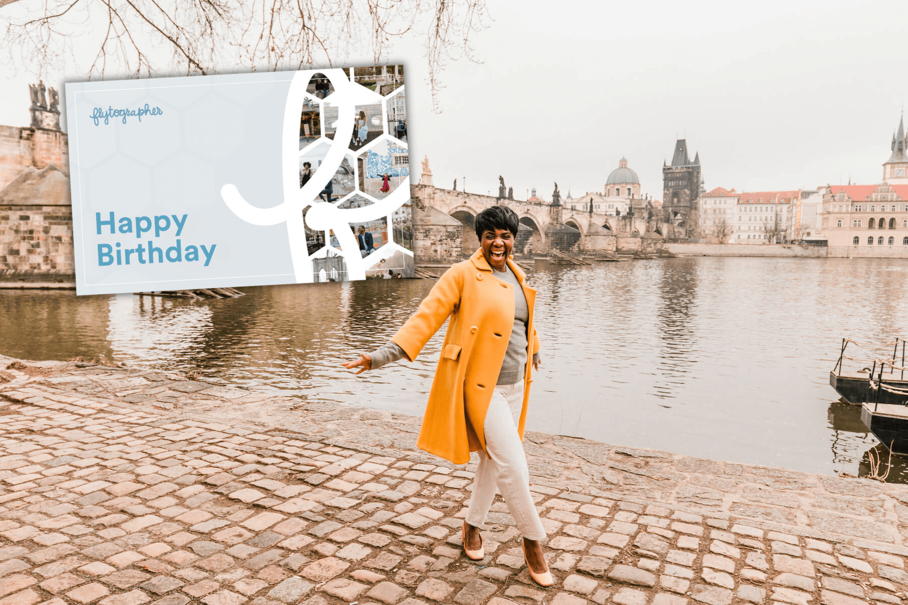 The "Happy Birthday" Flytographer gift card design